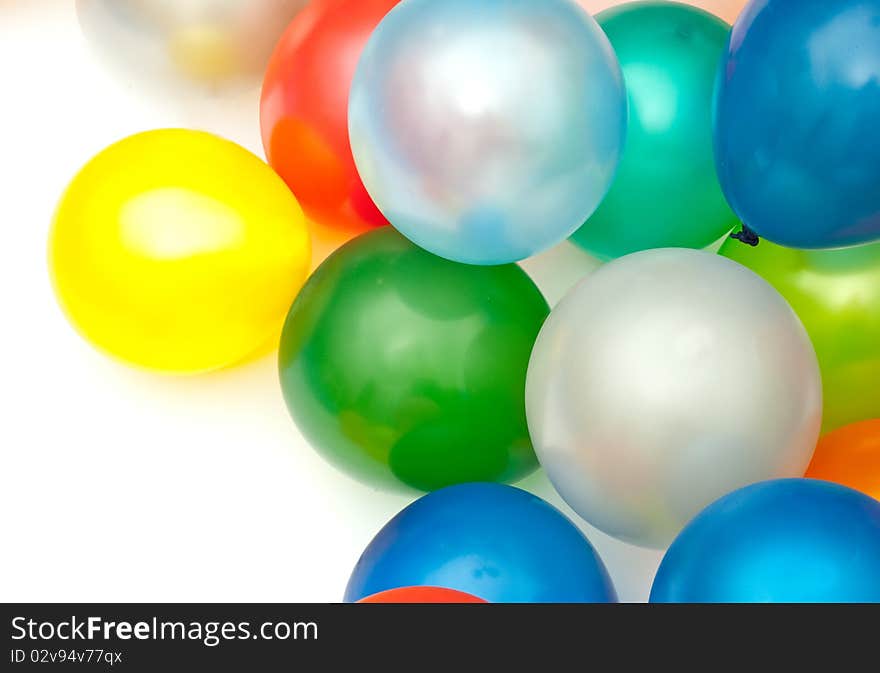 Balloons on the white background