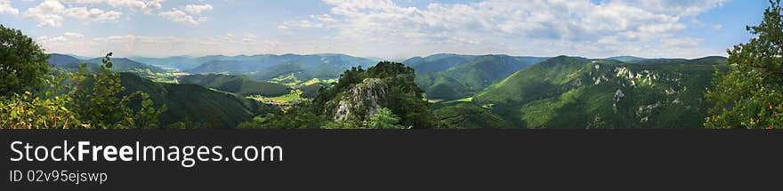 View from ruins castle Muráň. View from ruins castle Muráň