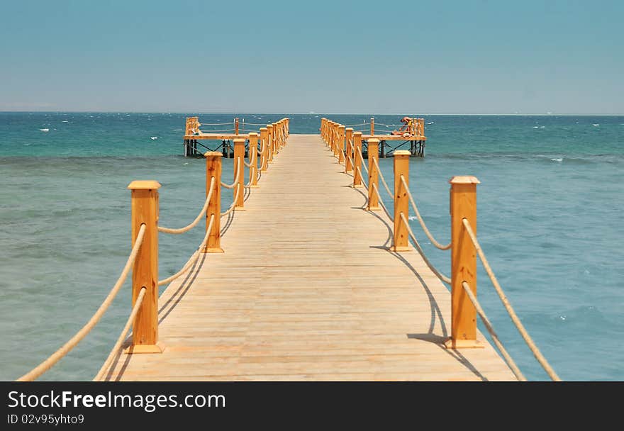 Wooden jetty in Red sea