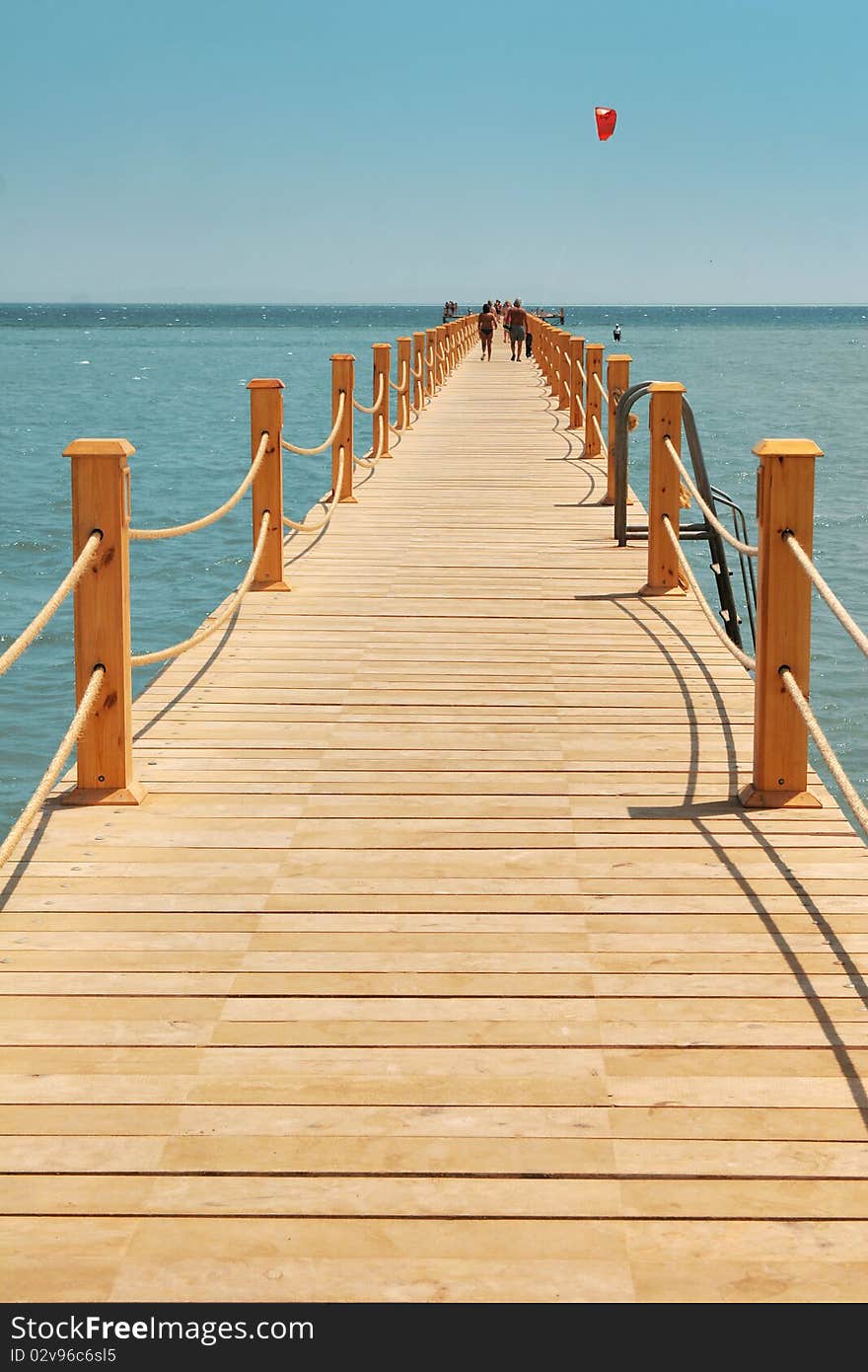 Wooden jetty in Red sea