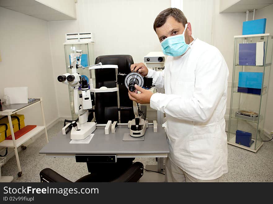 Doctor In Ophthalmology Clinic