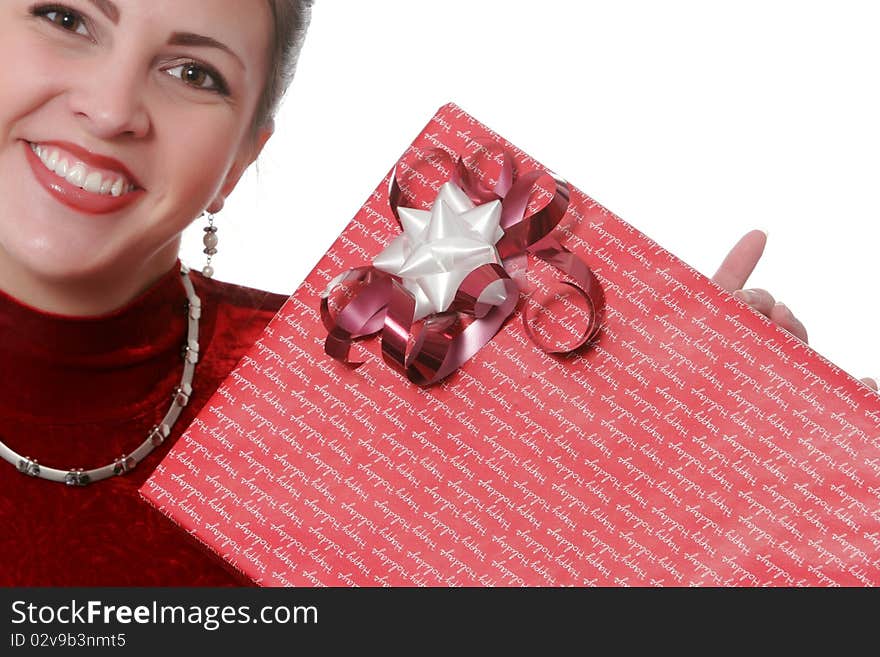 Close up of woman wrapping christmas presents. Close up of woman wrapping christmas presents