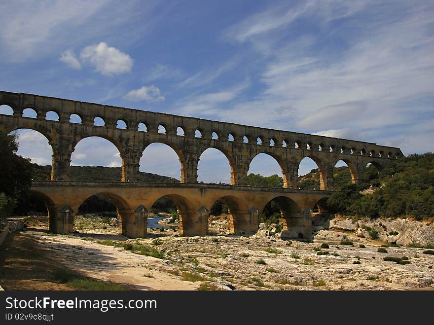 Picture of the ancient Pont du Gard