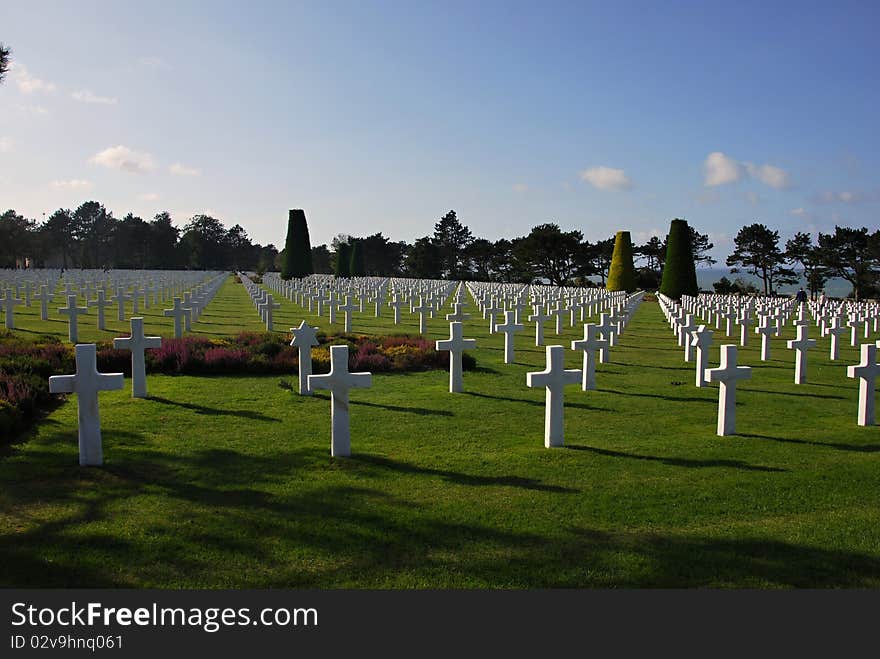 American cemetery in Normandy - France