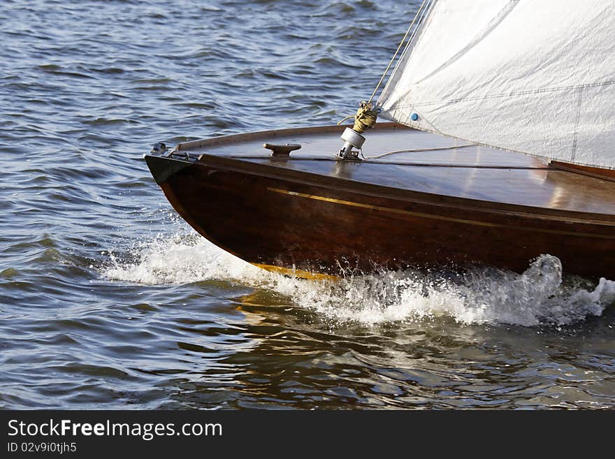 Sailing on Lake Alster in Hamburg