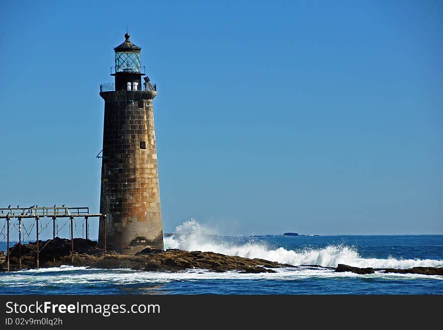 Abandoned Lighthouse outside of Portland, Maine. Abandoned Lighthouse outside of Portland, Maine