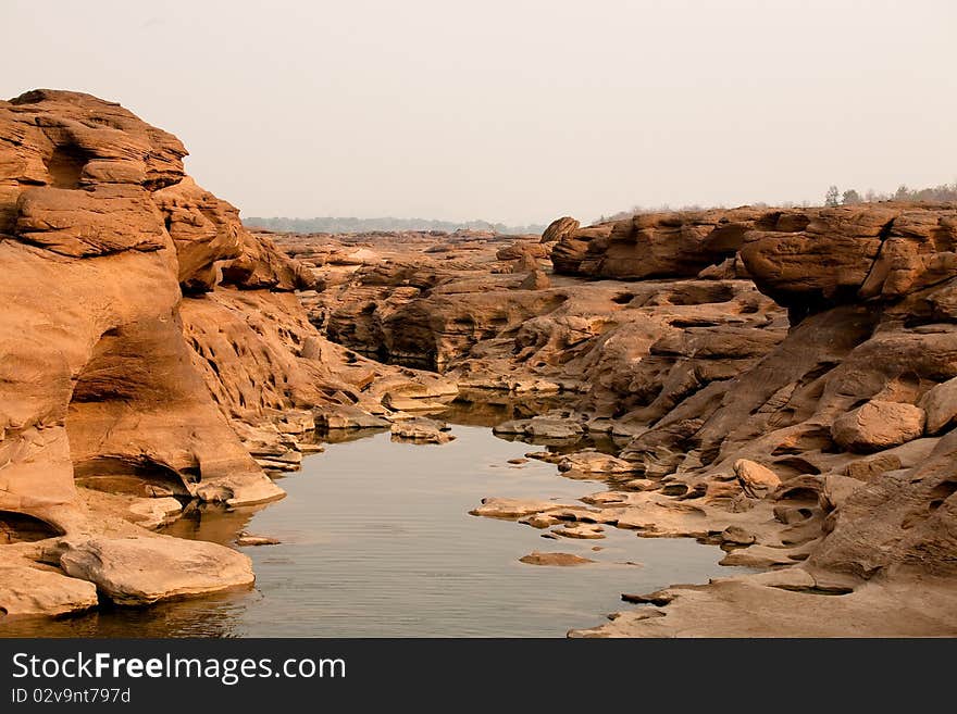 Low tide of Khong river in Thailand. Low tide of Khong river in Thailand