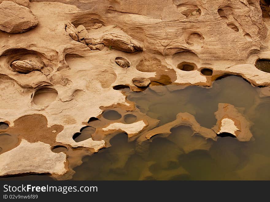 Low tide of Khong river in Thailand. Low tide of Khong river in Thailand