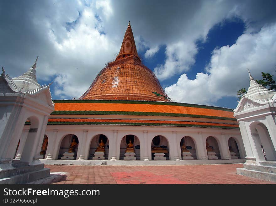 Thailand Pagoda in Nakhonpathom province