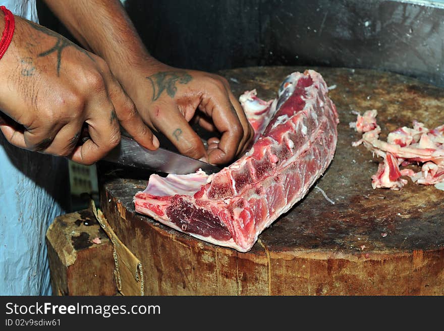 Cutting Of Beef Rib