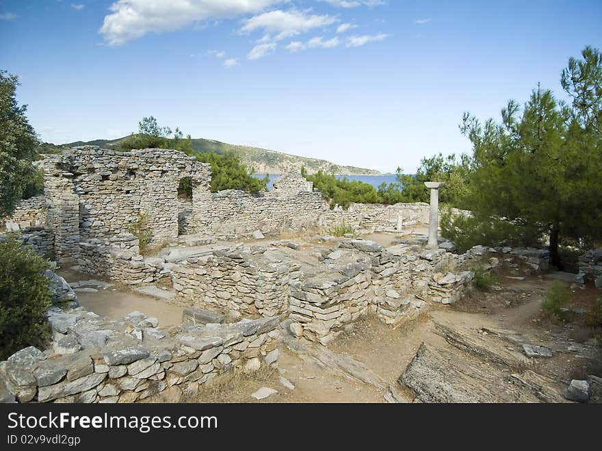 Old ruins of a beautiful Greek Island. Old ruins of a beautiful Greek Island