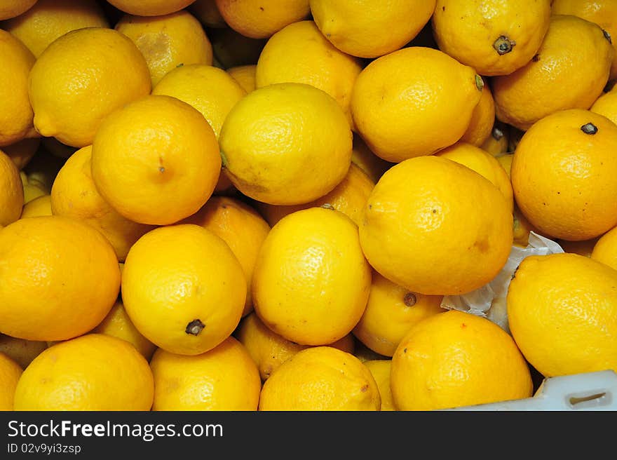 Yellow lemon fruit