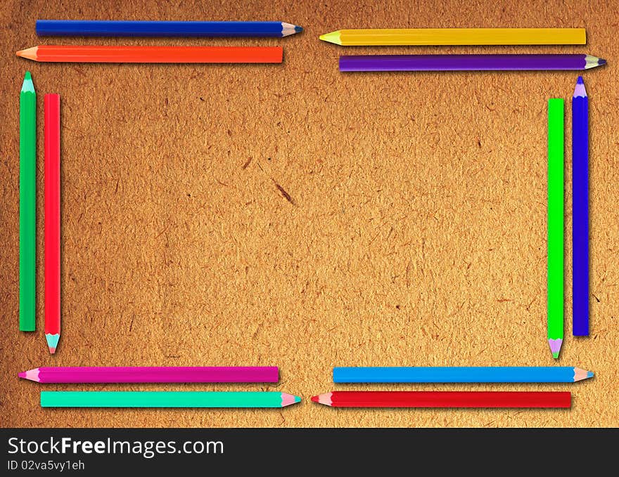 Colorful drawing pencils on blank paper. Colorful drawing pencils on blank paper