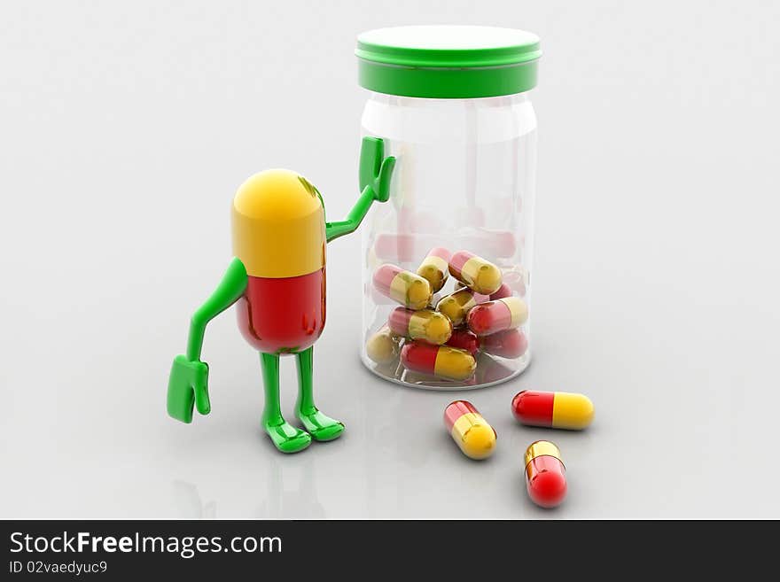 Pills and bottle