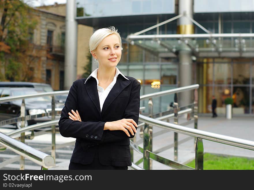 Portrait of a Young Attractive Business Woman