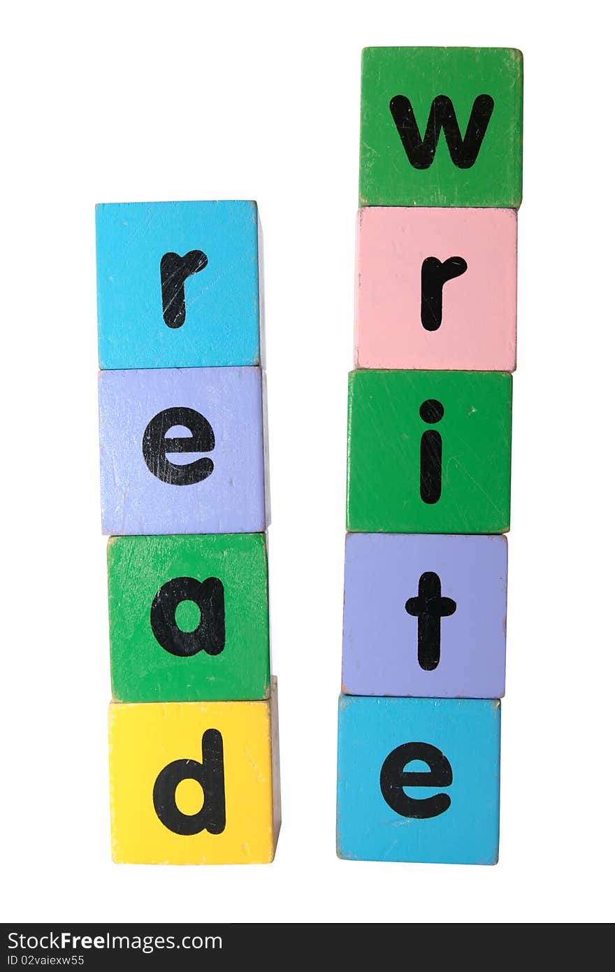 Read And Write In Text On Toy Blocks