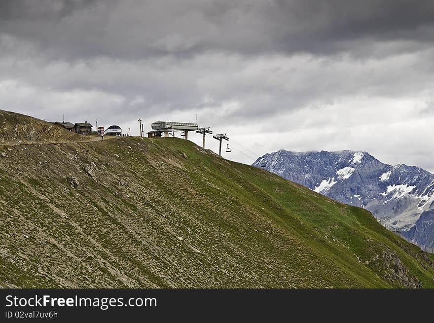 Views of the Vanoise National Park, from the village of Courchevel