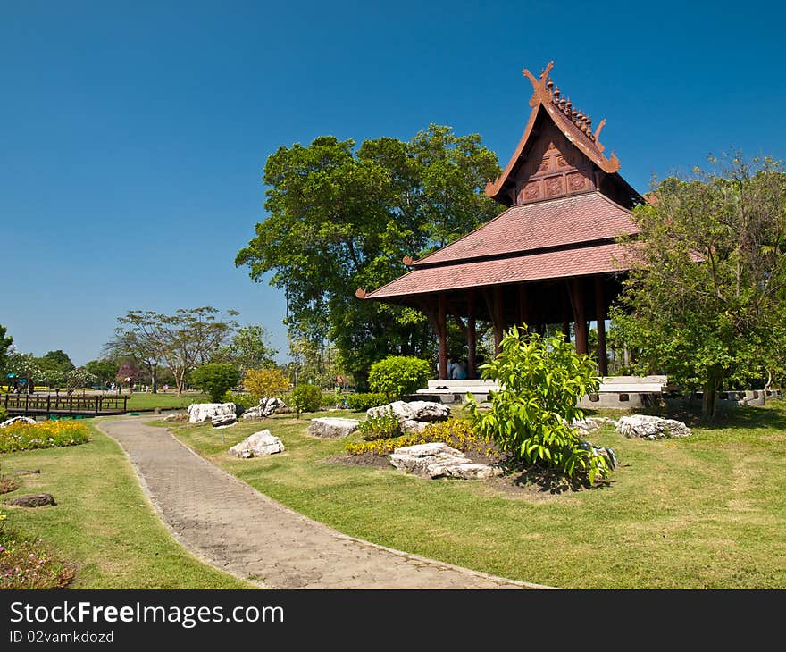 Thai art in the big garden. Thai art in the big garden