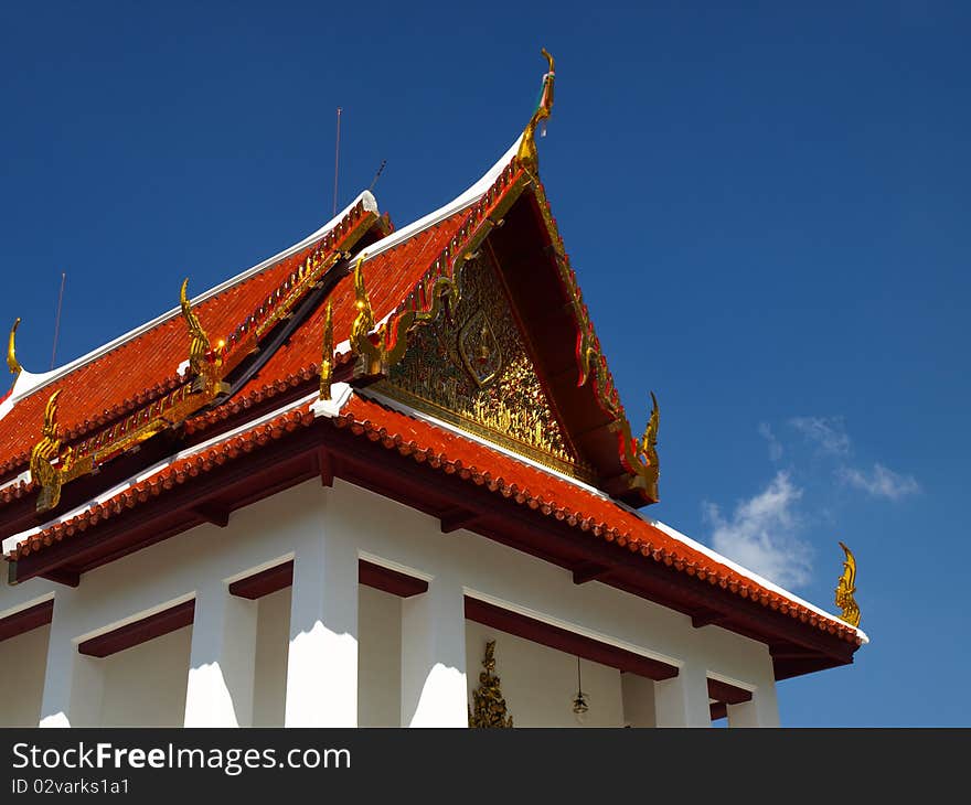 Part of the temple is roof