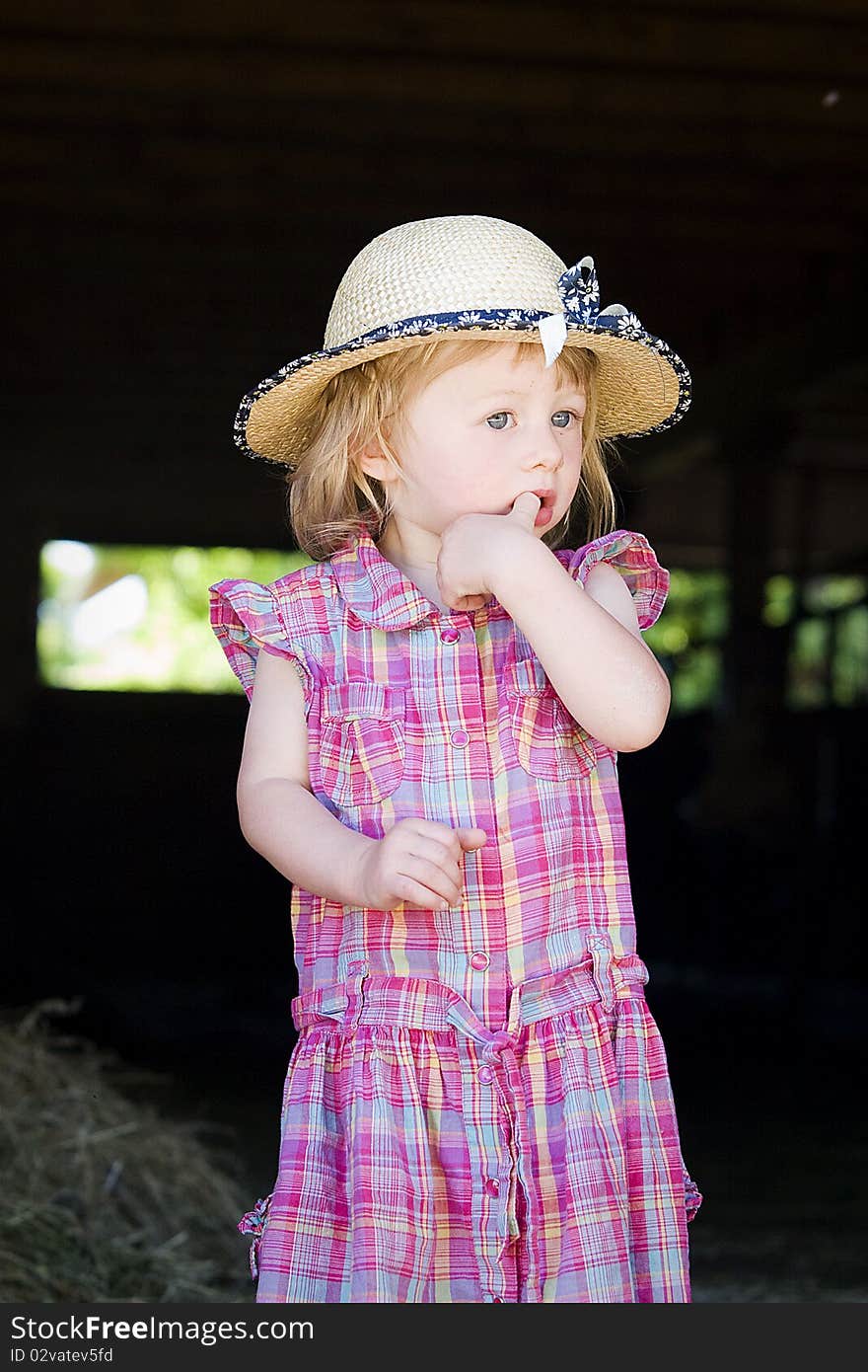 Portrait of a cute little girl of a bavarian village. Portrait of a cute little girl of a bavarian village