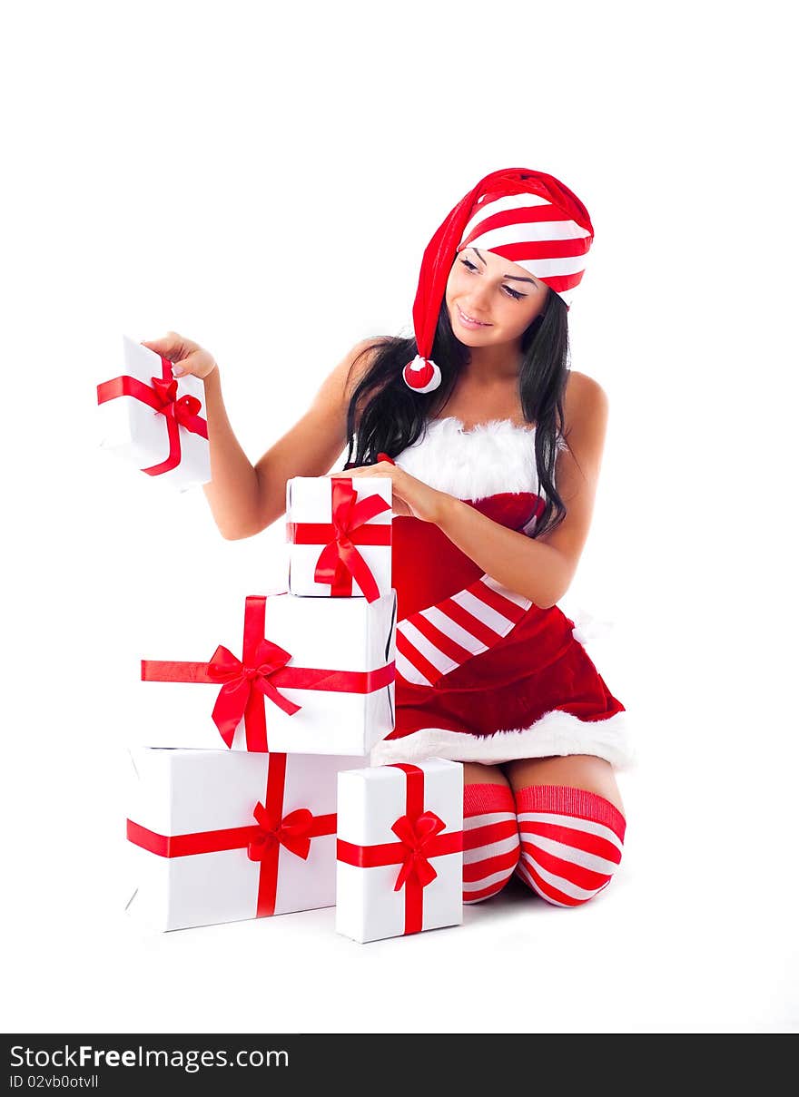 Girl with presents