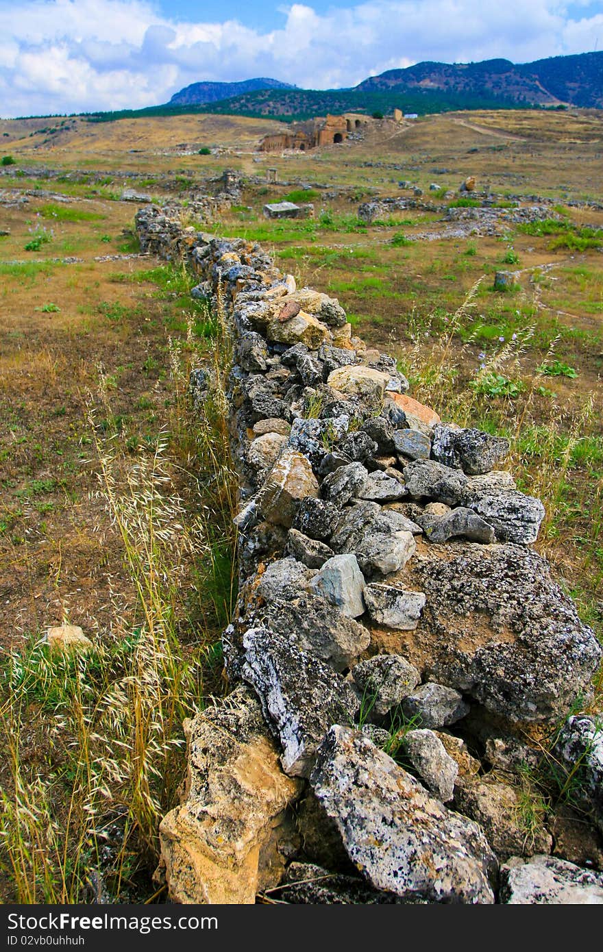 Ancient town Hierapolis. Turkey. Rocks. Ancient town Hierapolis. Turkey. Rocks
