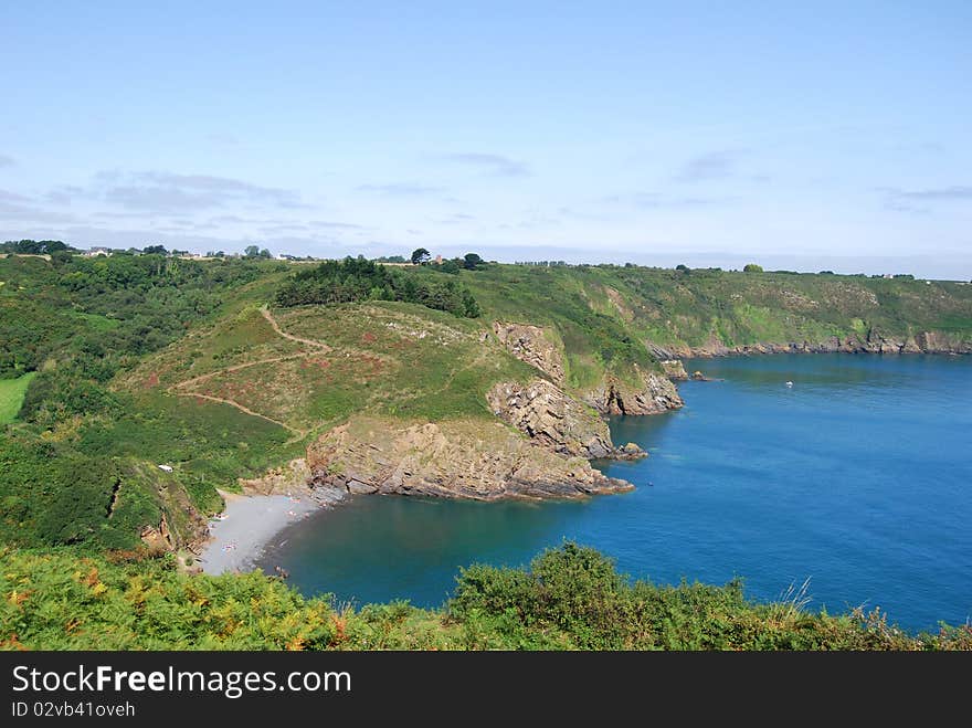 Beach in Pointe de Minard (Brittany, France). Beach in Pointe de Minard (Brittany, France)