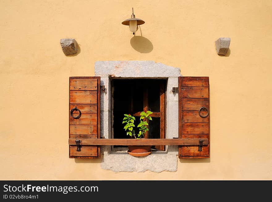 Old stile residential house window. Old stile residential house window