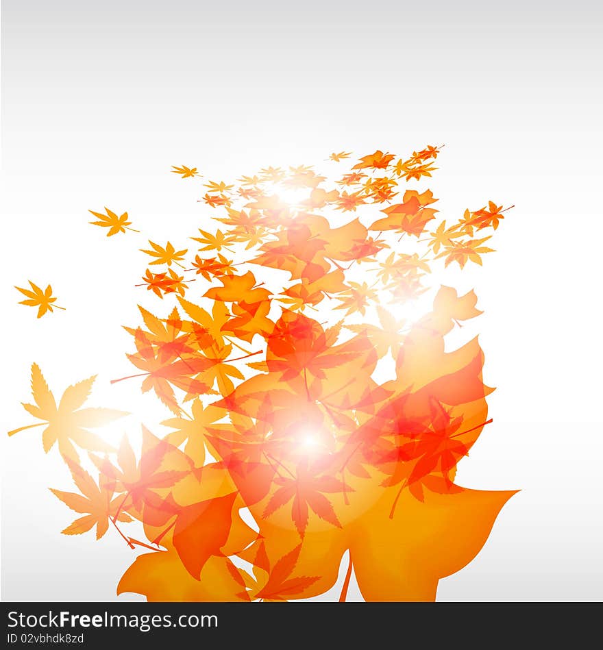 Abstrac leafs vector background art design