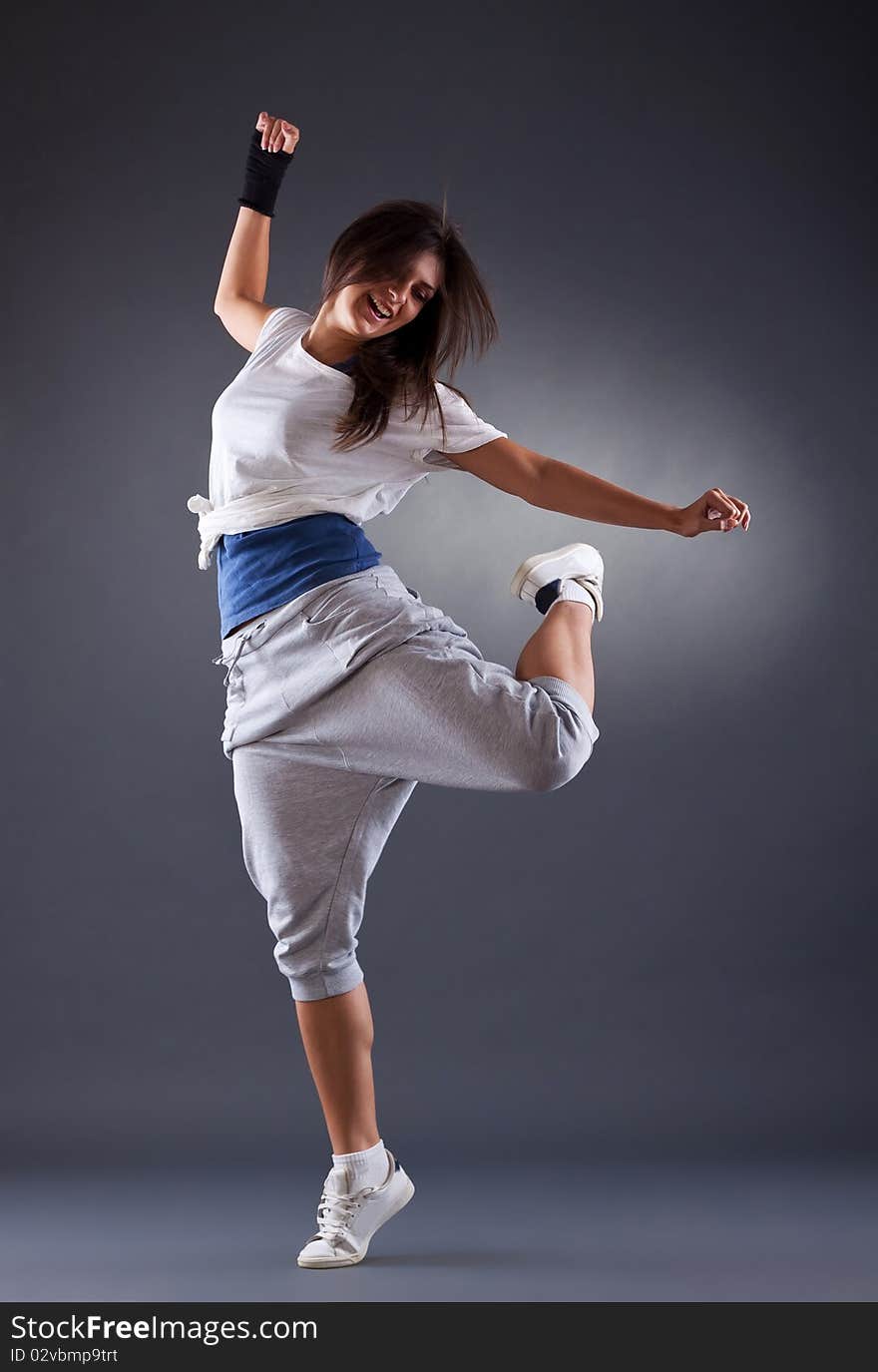 Young female dancing