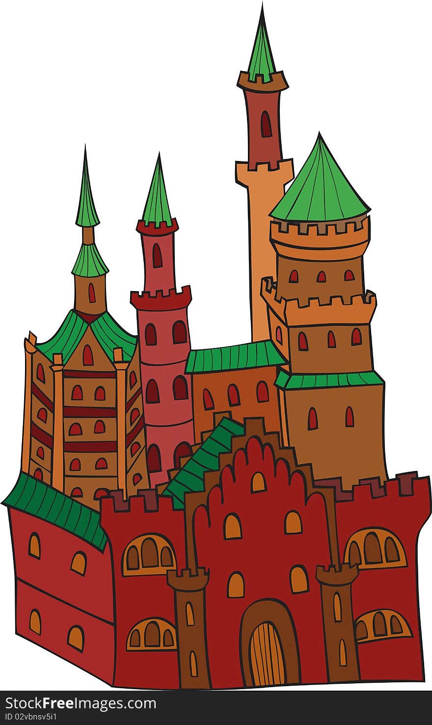 Strong castle/ illustration for design