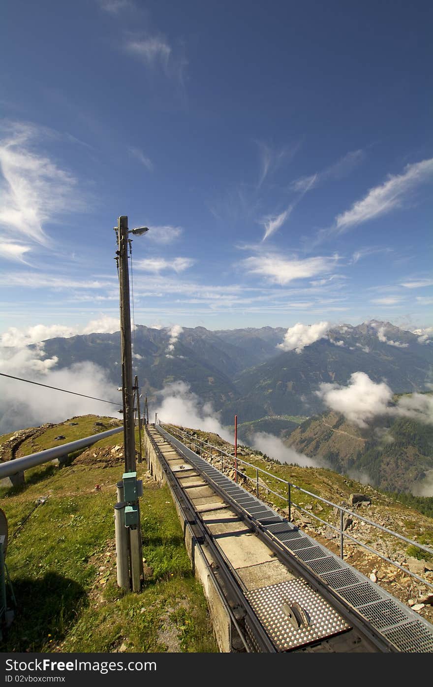 Cableway of Reisseck Mountain