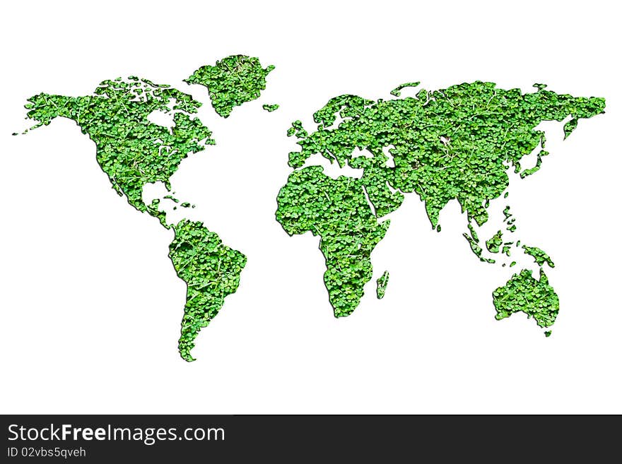 Green world map