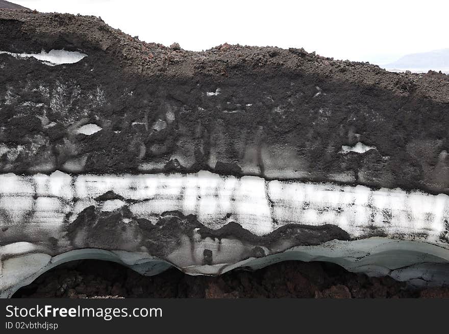 Ice covered volcanic pumice stone on Hekla slopes, Iceland. Ice covered volcanic pumice stone on Hekla slopes, Iceland.