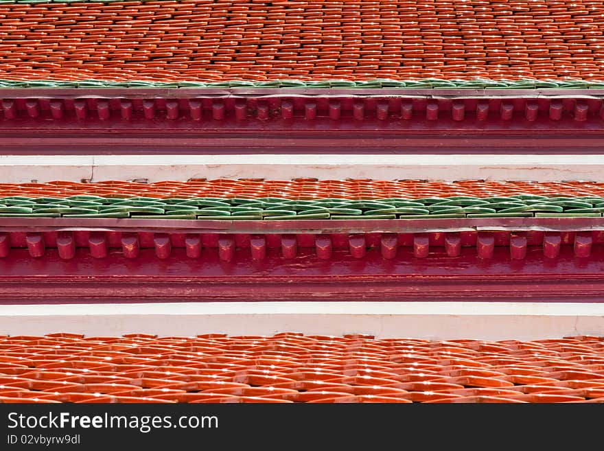 Thai temple roofs