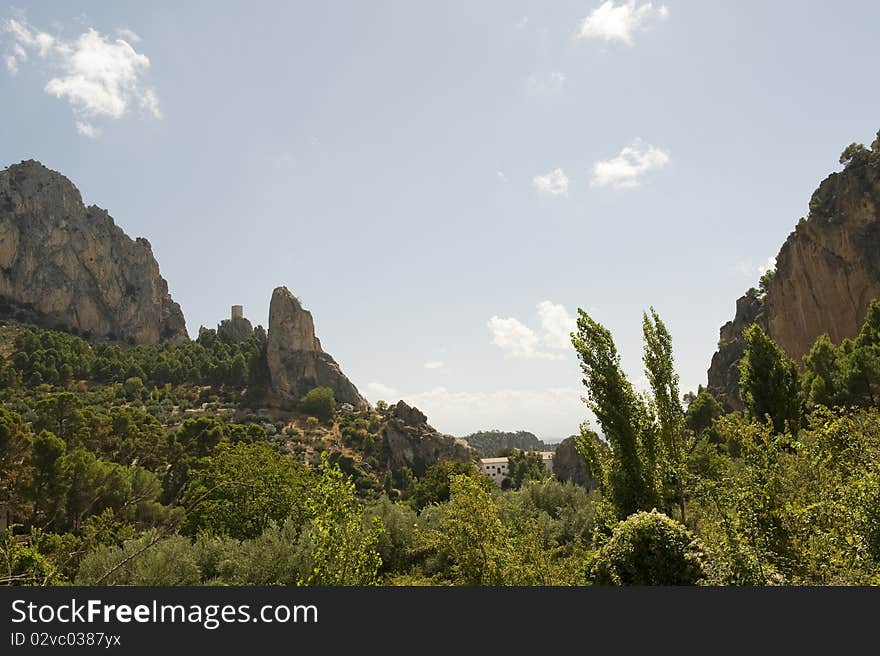 View of the Sanctuary of Tiscar south of Quesada near Cazola Andalucia Spain. View of the Sanctuary of Tiscar south of Quesada near Cazola Andalucia Spain