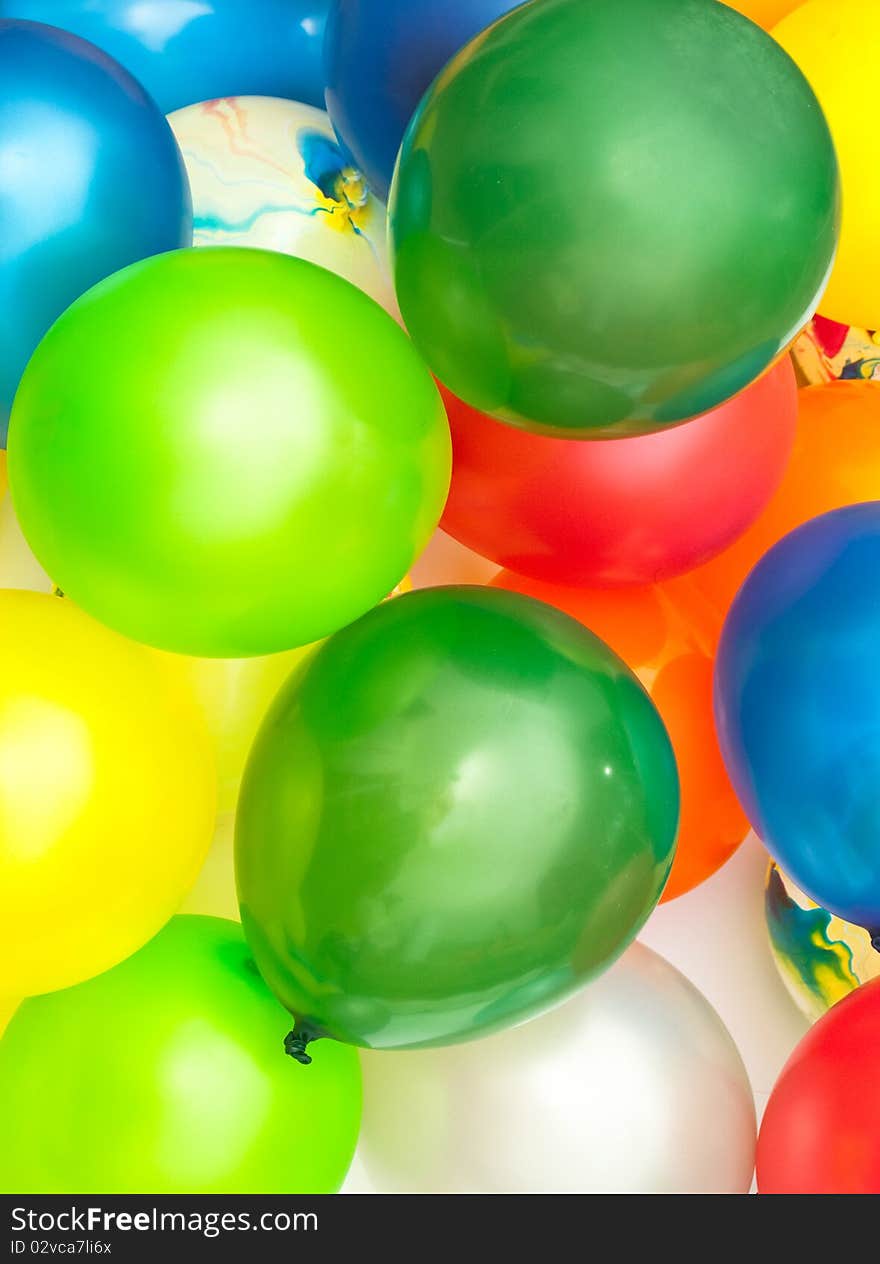 Balloons on the white background