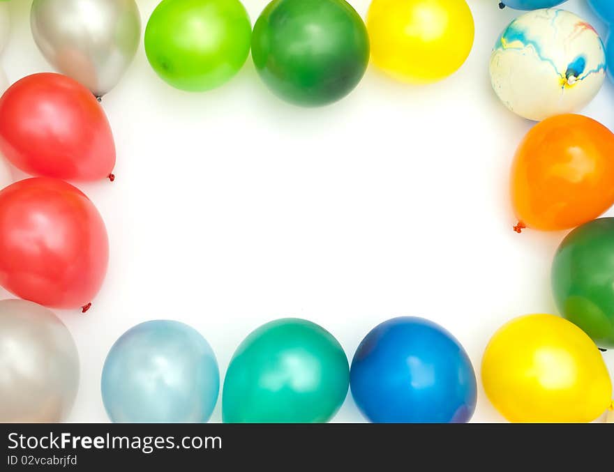 Balloons on the white background