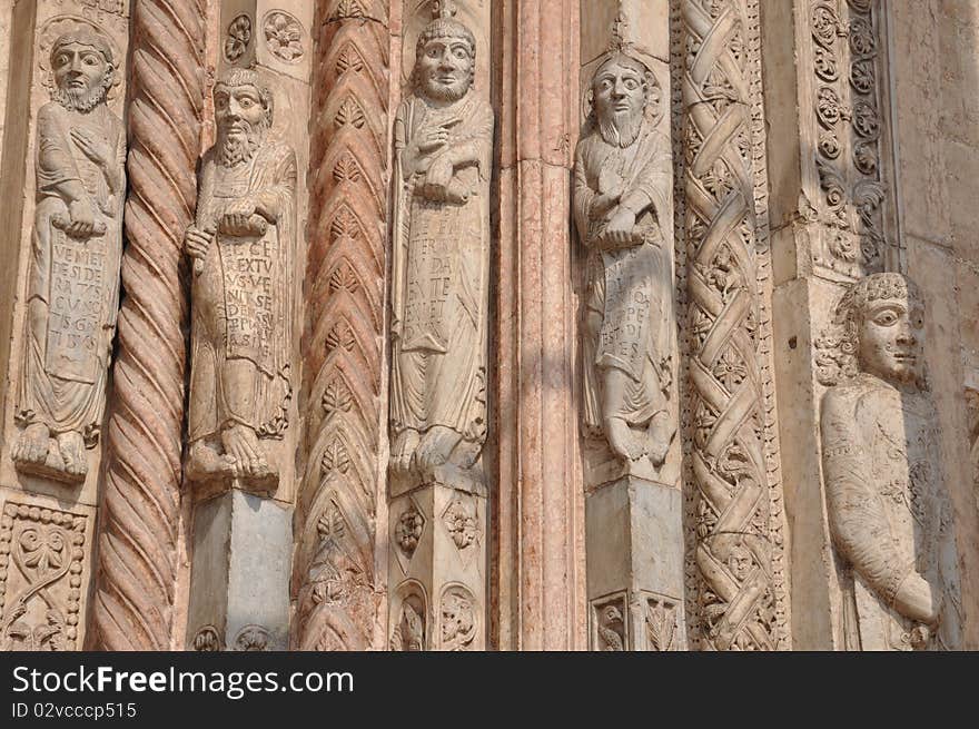 Portal of the cathedral of Verona