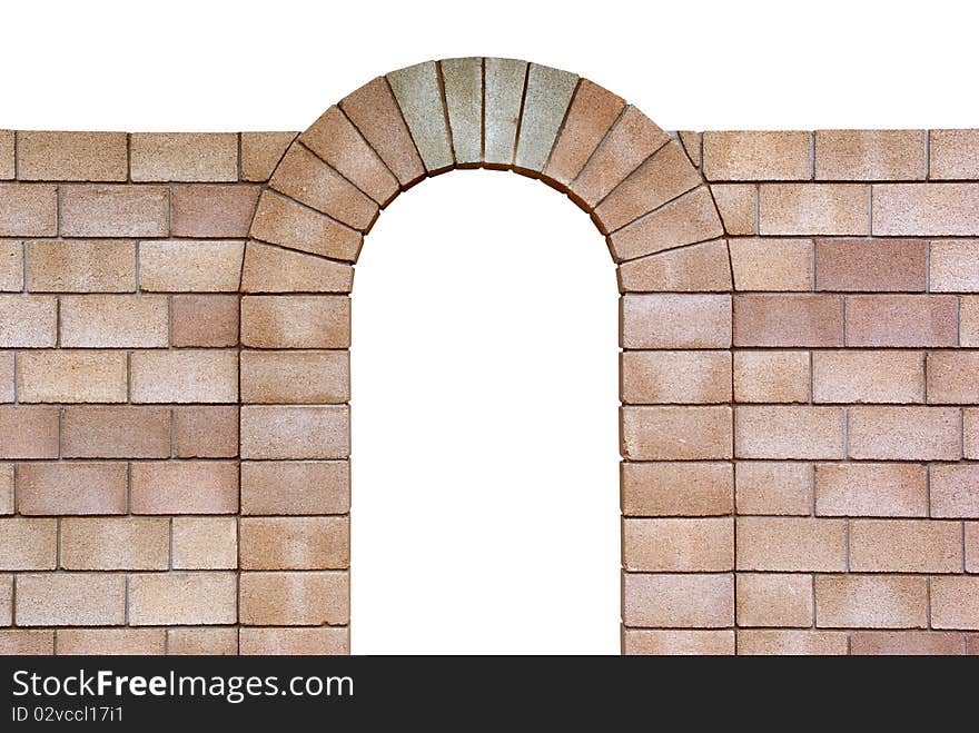 Isolated arch from bricks