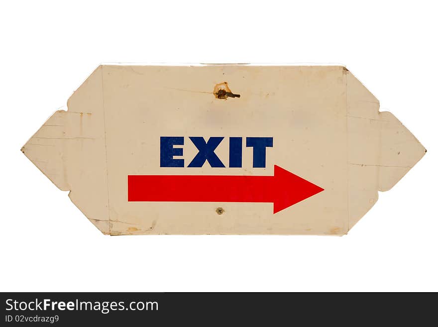 The exit symbol isolated on the white background