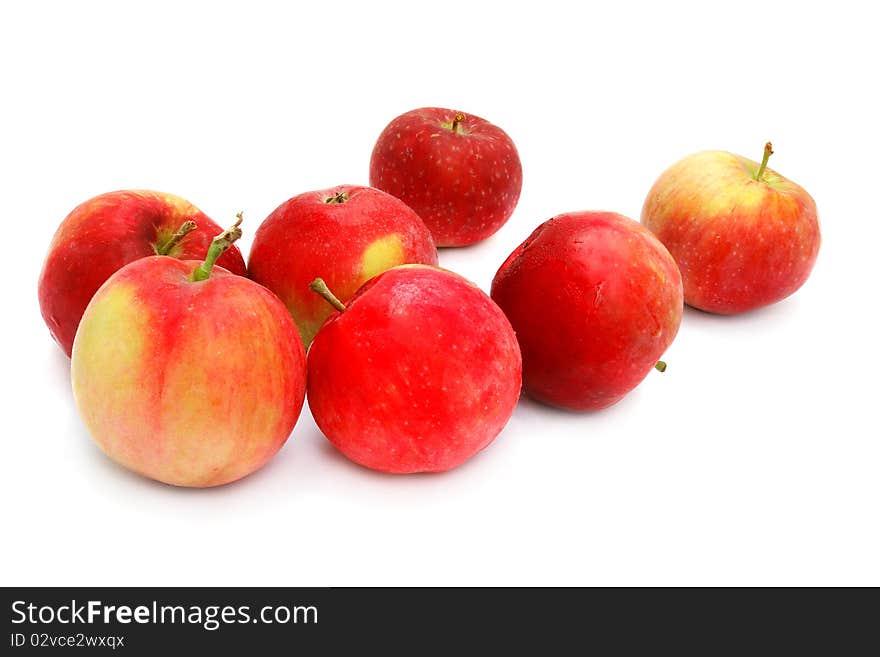 Red apples isolated on a white background