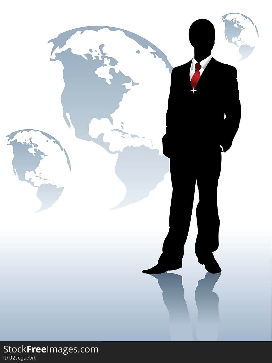 Silhouette of the businessman