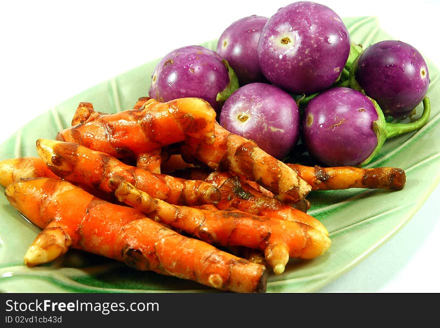 Thai purple eggplant and turmeric