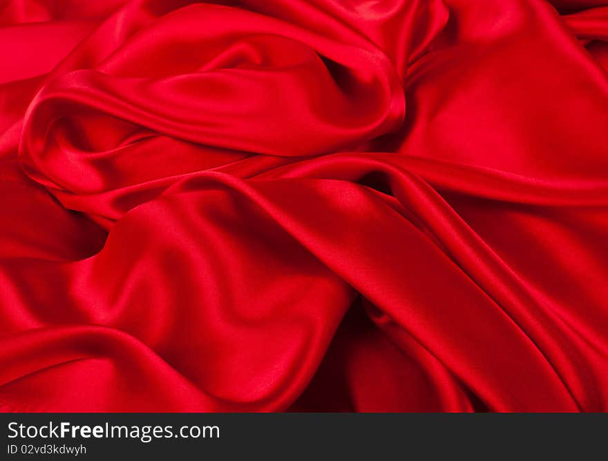 Smooth elegant red silk can use as background