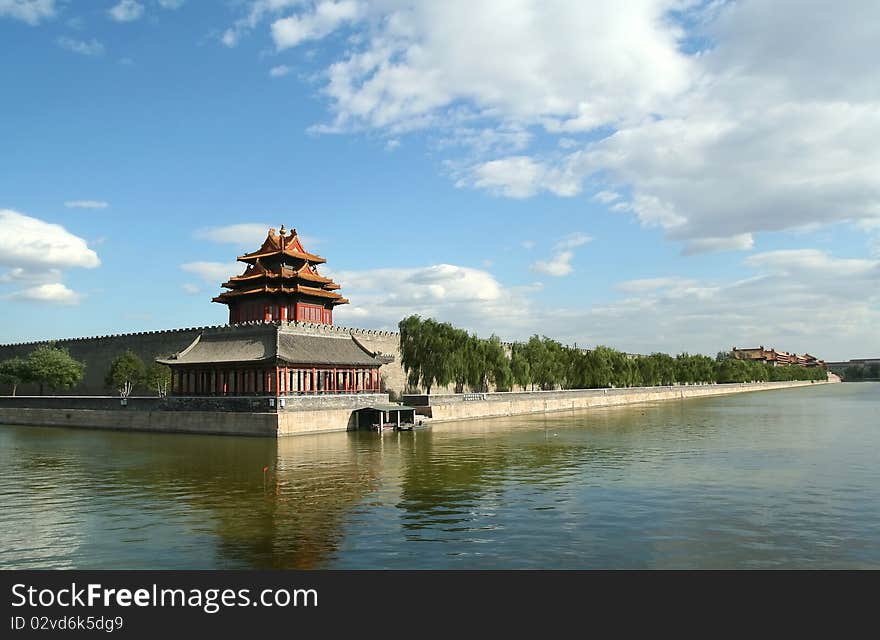 Corner Tower of the Forbidden City in Beijing