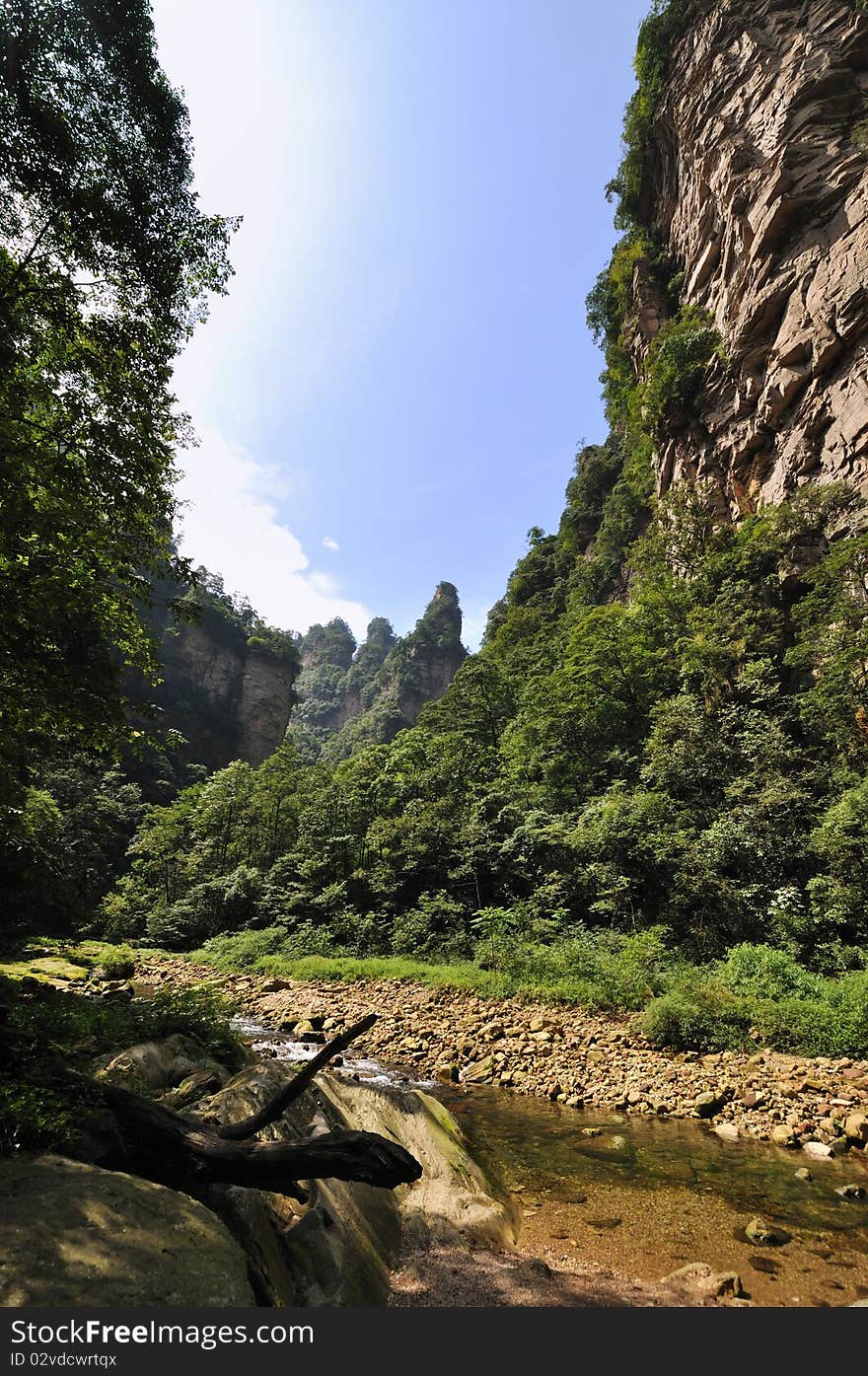 Brook among mountains