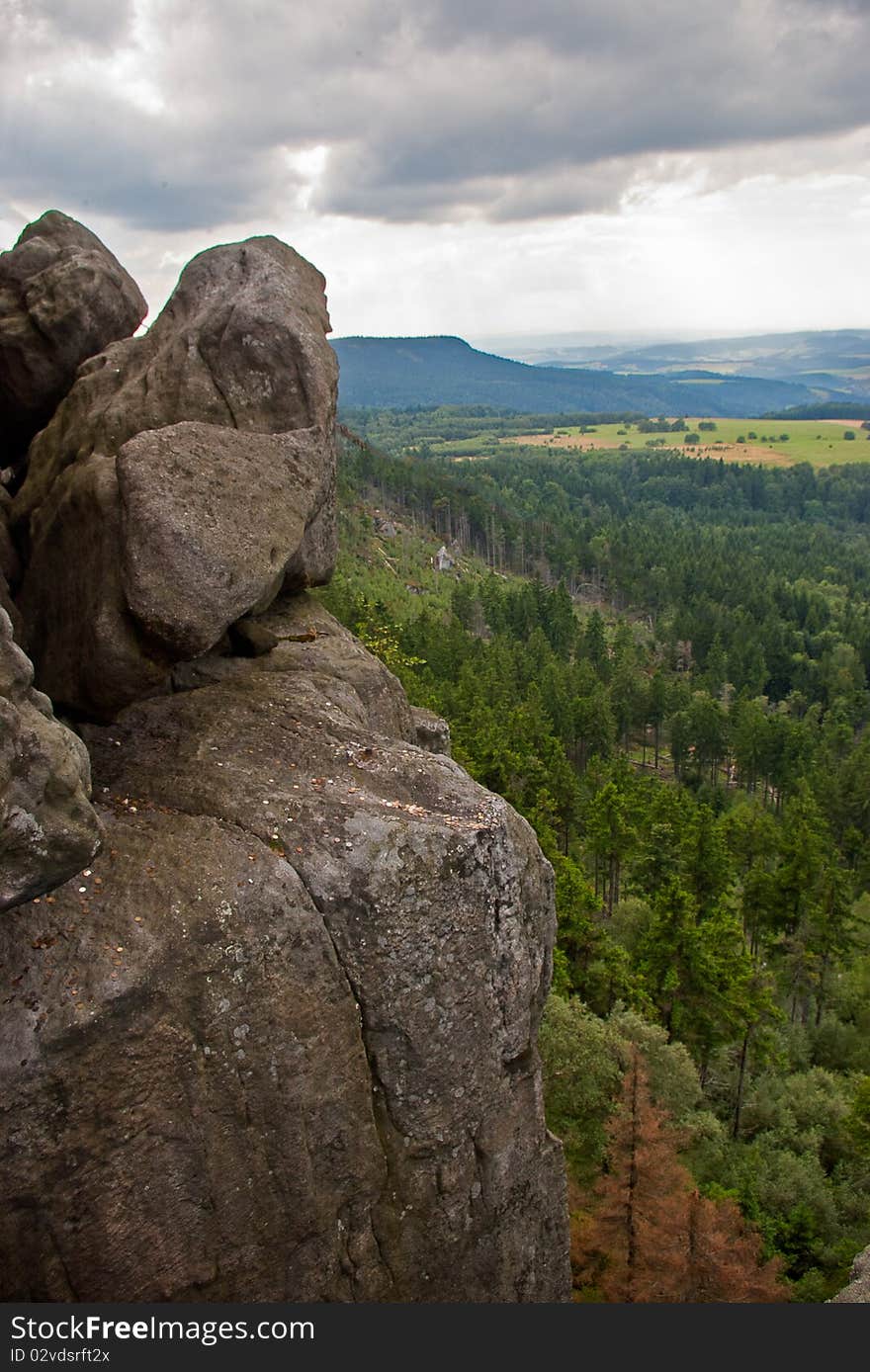 Stolowe mountains in east Poland. Stolowe mountains in east Poland