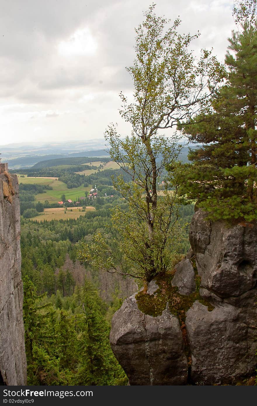 Stolowe mountains in east Poland. Stolowe mountains in east Poland