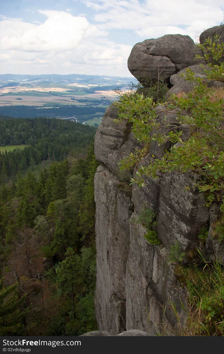 Stolowe mountains in east Poland. Stolowe mountains in east Poland